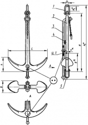 Якорь адмиралтейский 200 кг ГОСТ 760-74